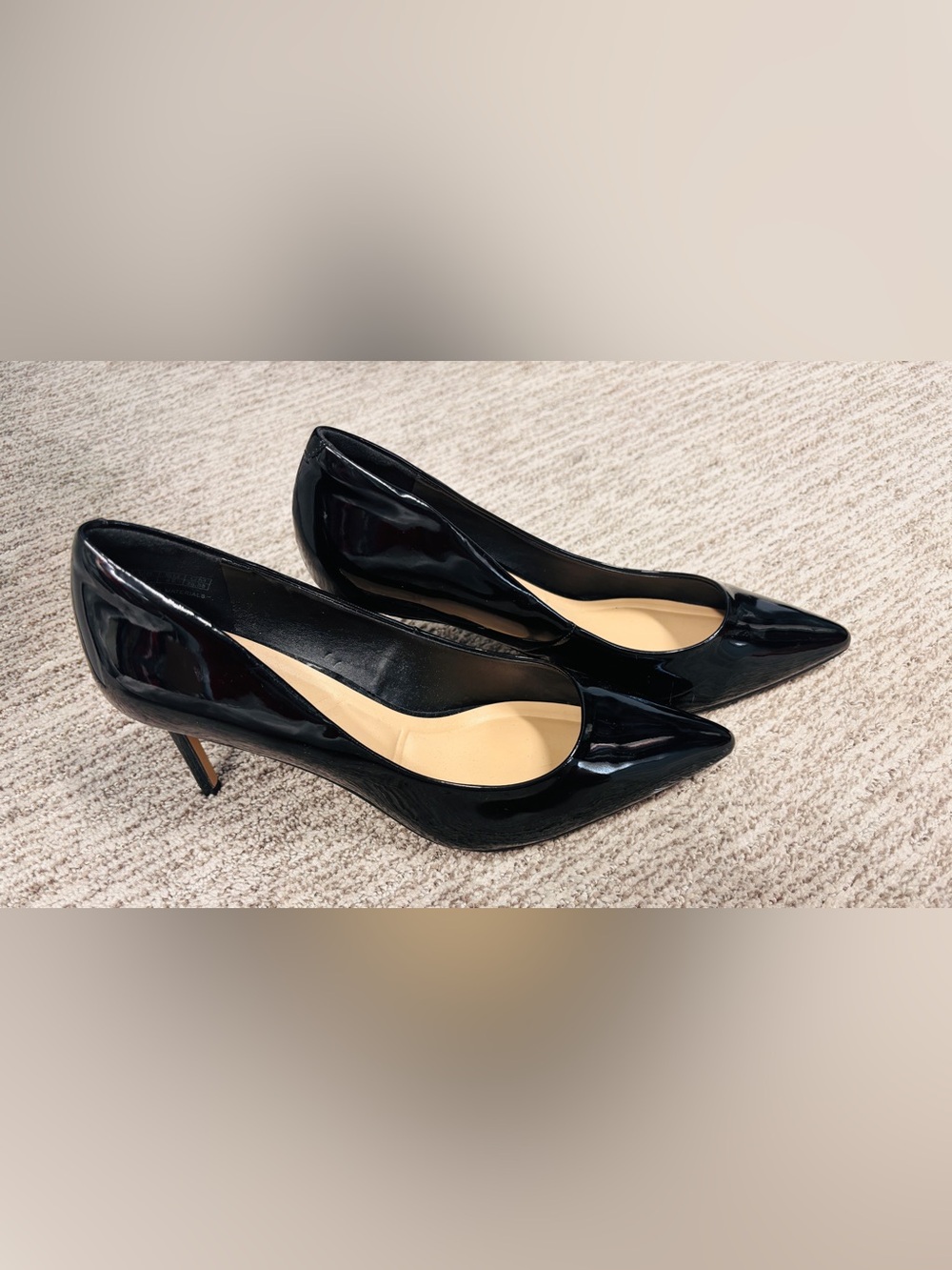 JENN ARDOR Black Patent Pointed Toe Stiletto Pumps - Size 10M